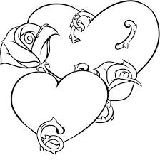 Coloring Pages Hearts Roses Heart Coloring Pages Rose Coloring Pages Hearts And Roses