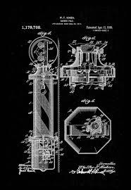 Black And White Barber Pole For Sale Barber Pole Poster Patent Illustrations Black Zazzle Com Barber Poster Prints Silk Screen Printing