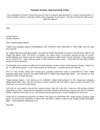 A vendor termination letter is written to a vendor or the supplier of goods for terminating the a letter of termination for the vendor carries legal weight and should be formatted properly. Sample Vendor Sponsorship Letter In Word And Pdf Formats