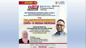 Fakulti sains kesihatan telah ditubuhkan pada tahun 1992, bertujuan menyediakan pendidikan, penyelidikan, dan perundingan dalam pelbagai disiplin sains kesihatan dan menghasilkan graduan dalam bidang kesihatan perubatan. Universiti Malaysia Sabah Siri Pendidikan Kesihatan Covid 19 Siri 6 Facebook