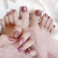 Want to know how to remove acrylic nails? 24pcs Removable Aurora False Nails Purple Ballerina Full Cover Nail Art Tips French Fake Nails Press On Nails With Glue False Nails Aliexpress