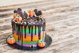 Bolo De Halloween Com Chocolate Foto Premium