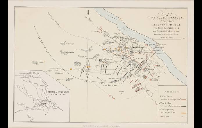 Plan of Battle of Cawnpoor 6 December 1857 - Sarmaya