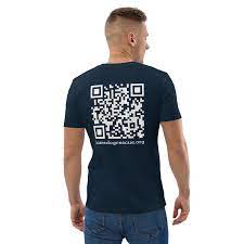 QR Code | Unisex Organic Cotton T-shirt (8 colors) — I.C.A.R.E. Dog Rescue
