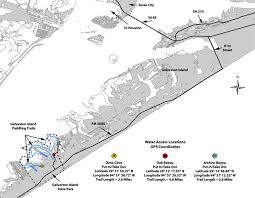 Galveston Bay Map With View Of West Bay Fishing Coves Ideal