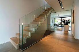 faltwerktreppe mit glasgelander stairs hallway lighting outside stairs