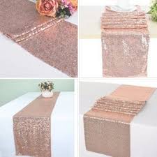 Glitter Sequin Table Runners 12 X118 108 72 Rose Gold Silver Champagne Tablecloth For Gold Birthday Party Decorations Gold Birthday Party Rose Gold Party