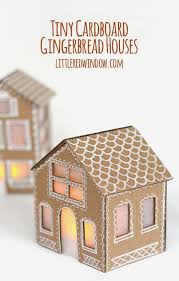 Decorate your own little village house ornaments/mini houses for christmas, halloween, easter, valentine's day, or whatever the occasion. Tiny Cardboard Gingerbread Houses Little Red Window
