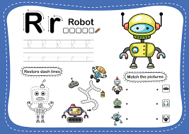 Min rank, max rank, last rank and average rank in r. Alphabet Letter R Robot Exercise With Cartoon Vocabulary Illustration Vector 2494733 Vector Art At Vecteezy