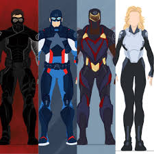 Get ready to pledge in the last scene of the tfatws premiere, sam wilson and his sister sarah watch as a us government official reveals a new captain. Squad Cap Redesigned Superhero Design Marvel And Dc Characters Marvel Concept Art