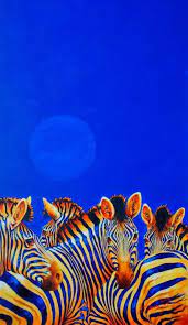 Blue Moon Oil And Acrylic By C Ian Van Zyl Www Ianvanzyl Com Product Detail Php Id 859 Zebra Art South African Art Animal Paintings