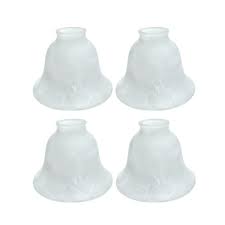 Aspen Creative Corporation 4 1 2 In Faux Alabaster Bell Shaped Ceiling Fan Replacement Glass Shade 4 Pack 23009 4 The Home Depot