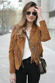 Women Designer Suede Fringe Leather Jacket 1 Ebay In 2021 Fringe Leather Jacket Suede Fringe Jacket Fashion