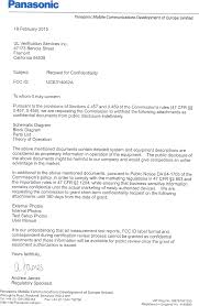 · include your full name and contact information at the top of your cover letter · start the cover letter by . 314062a Digital Camera Cover Letter Fcc Request For Confidentiality Letter Long And Short Term Combined Panasonic Mobile Communications Development Of Europe