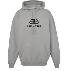 Embroidered logo navy blue hoodie. Bb Sweatshirt Damen Balenciaga 24s