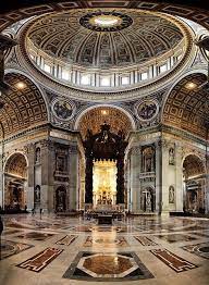Citta Del Vaticano Basilica Di San Pietro Bernini S Baldacchino And Dome Of Michelangelo Buonarroti Roma Italy Italy Rome Italy Travel