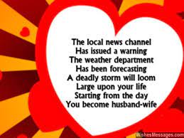 Get well poems, rhyming and free verse. Funny Wedding Card Poems Congratulations For Getting Married Wishesmessages Com