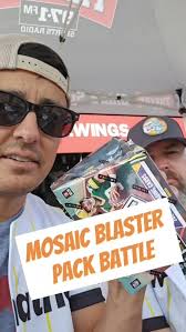 Mosaic blaster pack battle at @971thefan 's triva event at @theoonlane .  Who do you think won? Jeff or Adam? 🤔 Go Bucks!, #footballcardsofinstagram  #footballcards #footballcardbreaks #whodoyoucollect ...