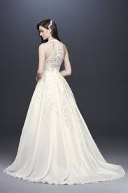 Illusion Back Organza Halter Wedding Dress David S Bridal Davids Bridal Wedding Dresses Petite Wedding Dress Halter Wedding Dress