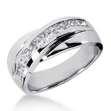 Platinum Male Wedding Rings Mens Diamond Wedding Bands Mens Rings Wedding Diamond Wide Band Diamond Rings