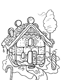 I'm not going to share with you the gingerbread man and woman in this post. Free Gingerbread House Coloring Page