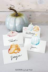 Thanksgiving place cards printable, thanksgiving place cards template, thanksgiving place cards thankful for, editable place cards, fall. Free Printable Thanksgiving Place Cards Sustain My Craft Habit
