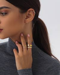 Amazon.com: PDWZNBA Gold Rings for Women Non Tarnish Stackable Rings Trendy  Dainty 18K Gold Plated Stacking Rings Set Love Friendship Rings Band Rings  Promise Wedding Engagement Rings Size 5-11 : Clothing, Shoes