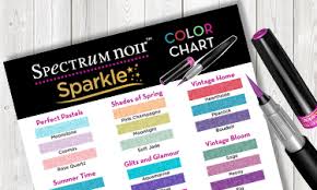Discover the latest supplies and inspiration in arts and crafts. Spectrum Noir Sparkle Color Chart Zeten