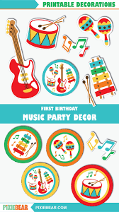 Our popular music note tableware helps set the scene for a child's birthday party, recital, or 50s. Music Birthday Party Decorations Printable Music First Birthday Decor Music Themed Party Supplies Party Cutouts Instant Download Pdf Music Birthday Party Music Birthday Party Decorations Music Themed Parties