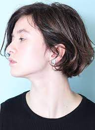 大人のモードショートボブ 髪型ボブ 髪型 ボブ ショートボブ 面長 髪型