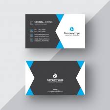 Black business cards template on gray abstract. Download Black And White Business Card With Blue Details For Free Stunning Business Cards Business Card Mock Up Free Business Card Templates