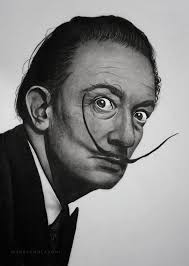 Salvador Dali , graphite n charcoal pencils