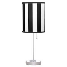 Black And White Striped Lamp Shade Bold Black And White Stripes Lamp Shade With Lamp Zazzle Com White Lamp Shade Black Lamps Stylish Table Lamps