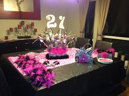 21st Birthday Party Table Setup 21st Birthday Party Themes 21st Birthday Party Decor Birthday Party At Home