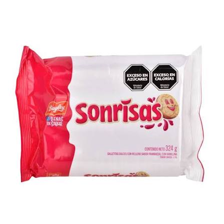 Galletas Sonrisas Frambuesa por 3 unidades de 108 gramos