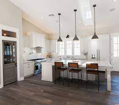 Pendant lights and recessed lights are the dynamic duo of vaulted ceilings, so make sure you take full advantage of both! Found On Bing From Www Pinterest Ca Kitchen Bar Lights Vaulted Ceiling Kitchen Kitchen Floor Plans