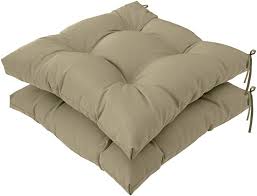 Amazon Com Qilloway Indoor Outdoor Square Seat Patio Cushion Pack Of 2 19 Inches Beige Home Kit In 2020 Patio Cushions Furniture Dining Chairs Outside Furniture
