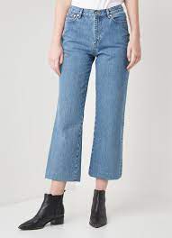 A P C Jean Coupe Droite Taille Haute Sailor Avec Delavage Moyen Jeans De Bijenkorf