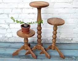 Set 3 Wooden Plant Stands Indoor Tall Oak Wood Plant Stand Etsy In 2021 Wooden Plant Stands Wooden Plant Stands Indoor Wood Plant Stand