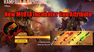 Subscribe and bell icon to all for 99%. Garena Free Fire New M1014 Incubator Gun Attribute Free Fire News Youtube