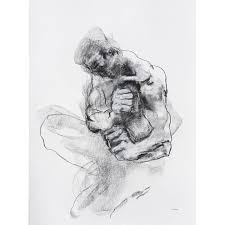 5.0 out of 5 stars. Drawing 541 Large Abstract Modern Black And White Male Nude Figure Drawing By Derek Overfield