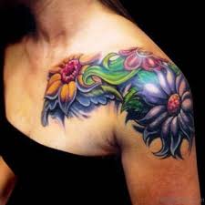 Shoulder flower tattoo designs for women. 77 Beautiful Shoulder Tattoos For Women