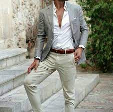 Classic Look Grey Jacket White Shirt Khaki Pants Jackets Men Fashion Mens Fashion Casual Gq Style