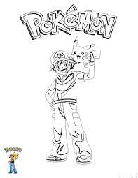 They are able to play games in the nursery like numbers match games and alphabet puzzles and ash coloring pages. 3 Ash And Pikachu Pokemon Coloring Pages Printable