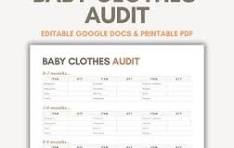 Baby Clothes Inventory Log & Shopping List (digital Download ...