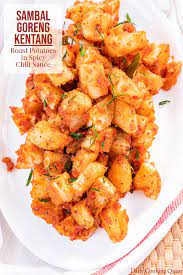 Sambal Goreng Kentang Roast Potatoes In Spicy Chili Sauce Recipe Daily Cooking Quest Spicy Chili Healthy Dinner Recipes Potatoes