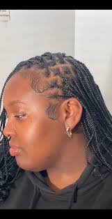 Small Box Braids Bob with Curly Ends