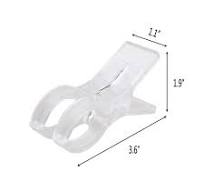WARMBUY Clear Plastic Towel Clips, 8 Pack
