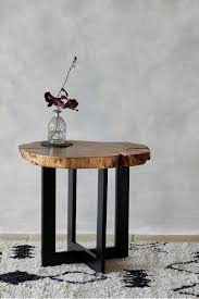 Handmade custom solid wood coffee table and end side table, nightstands. Petrified Wood Side Table Collection French Connection