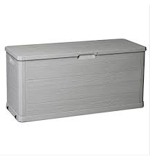 jja malle de rangement xxl 280 litres gris taupe coffre rangement exterieur malle de rangement rangement exterieur